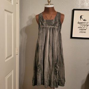 Pulz Gray Tie Dye Dress